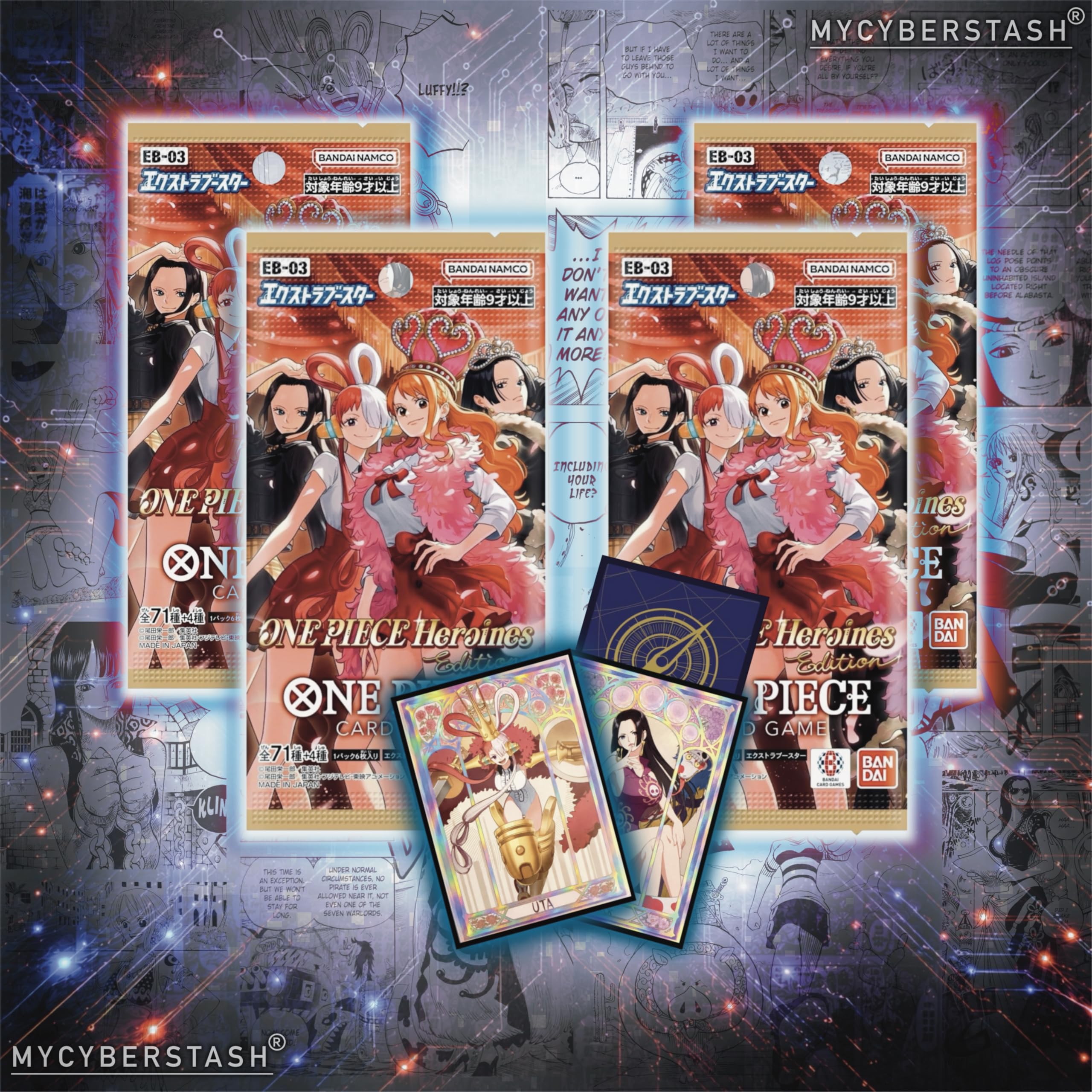 One Piece Booster Packs (Heroines Edition — 4 Packs of EB-03) with